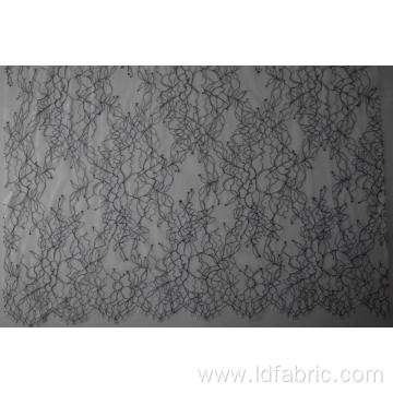 Nylon Polyester Yarn-dyed Panel Lace Fabric